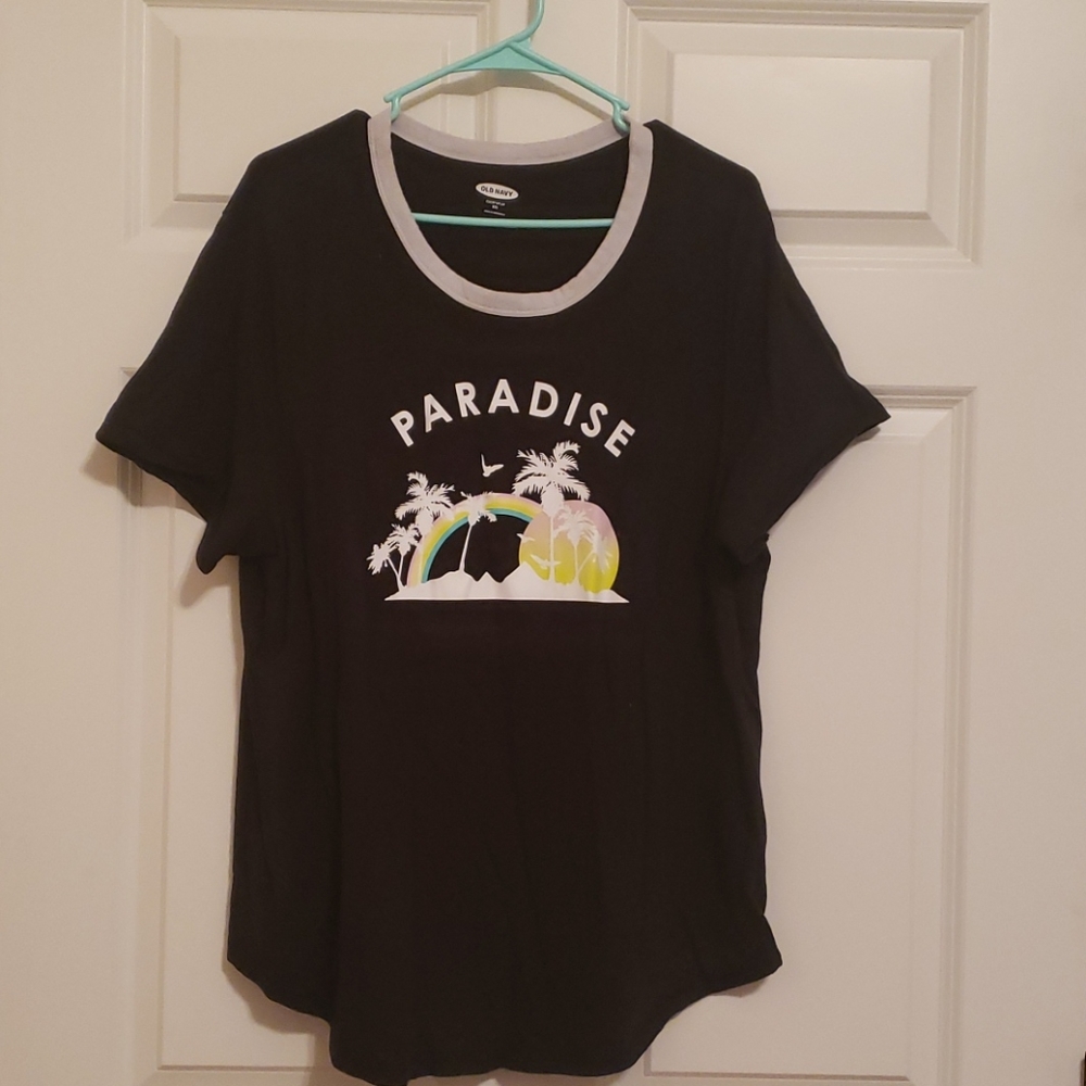 Old Navy black graphic tee size XXL